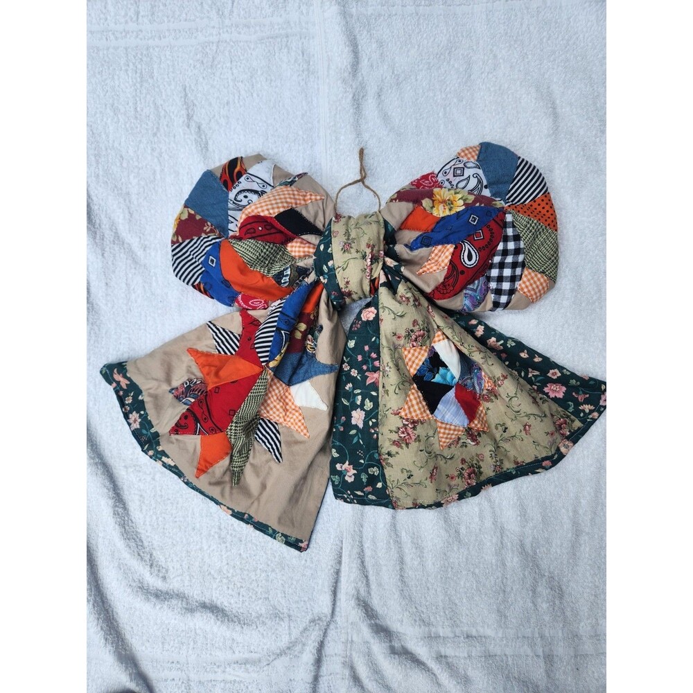 Patchwork Fabric Angel Wall Hanging in Multicolor